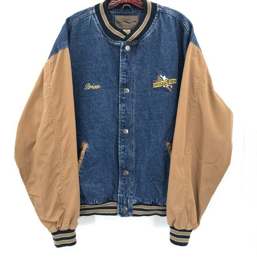 Port Authority Denim Bomber Jacket Sheriffs Rodeo